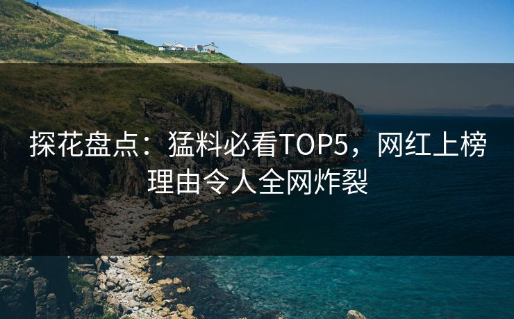 探花盘点：猛料必看TOP5，网红上榜理由令人全网炸裂