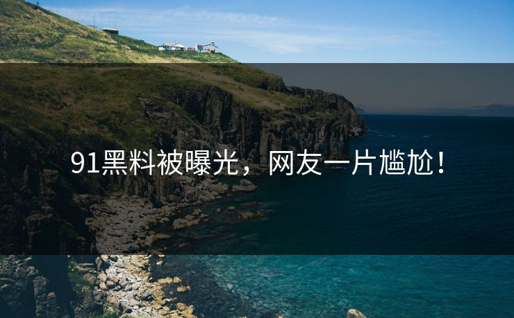 91黑料被曝光，网友一片尴尬！