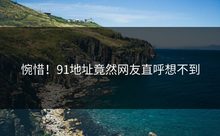 惋惜！91地址竟然网友直呼想不到